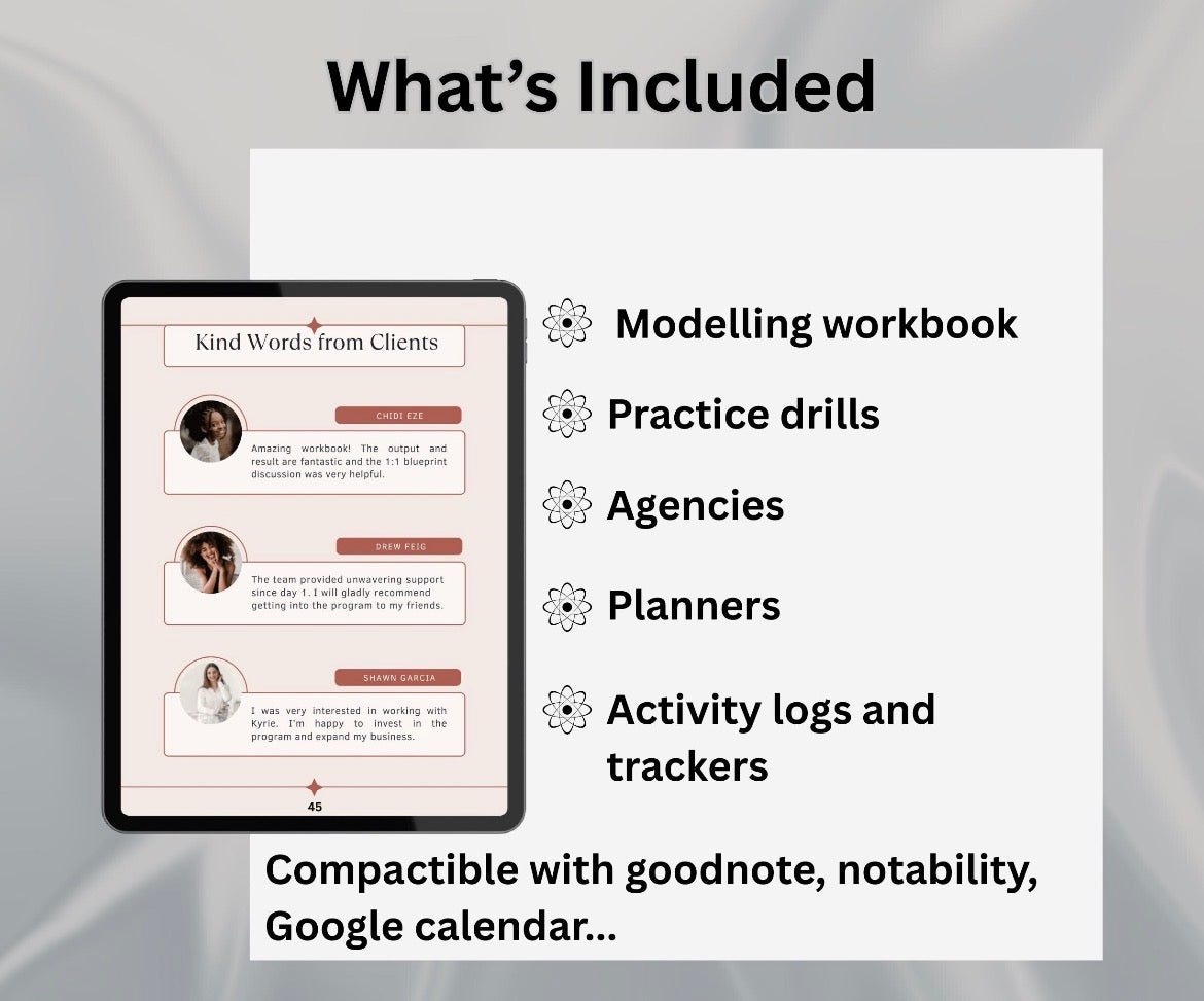 Freelance Modelling Workbook & Planner – Build Your Career (Digital Download)