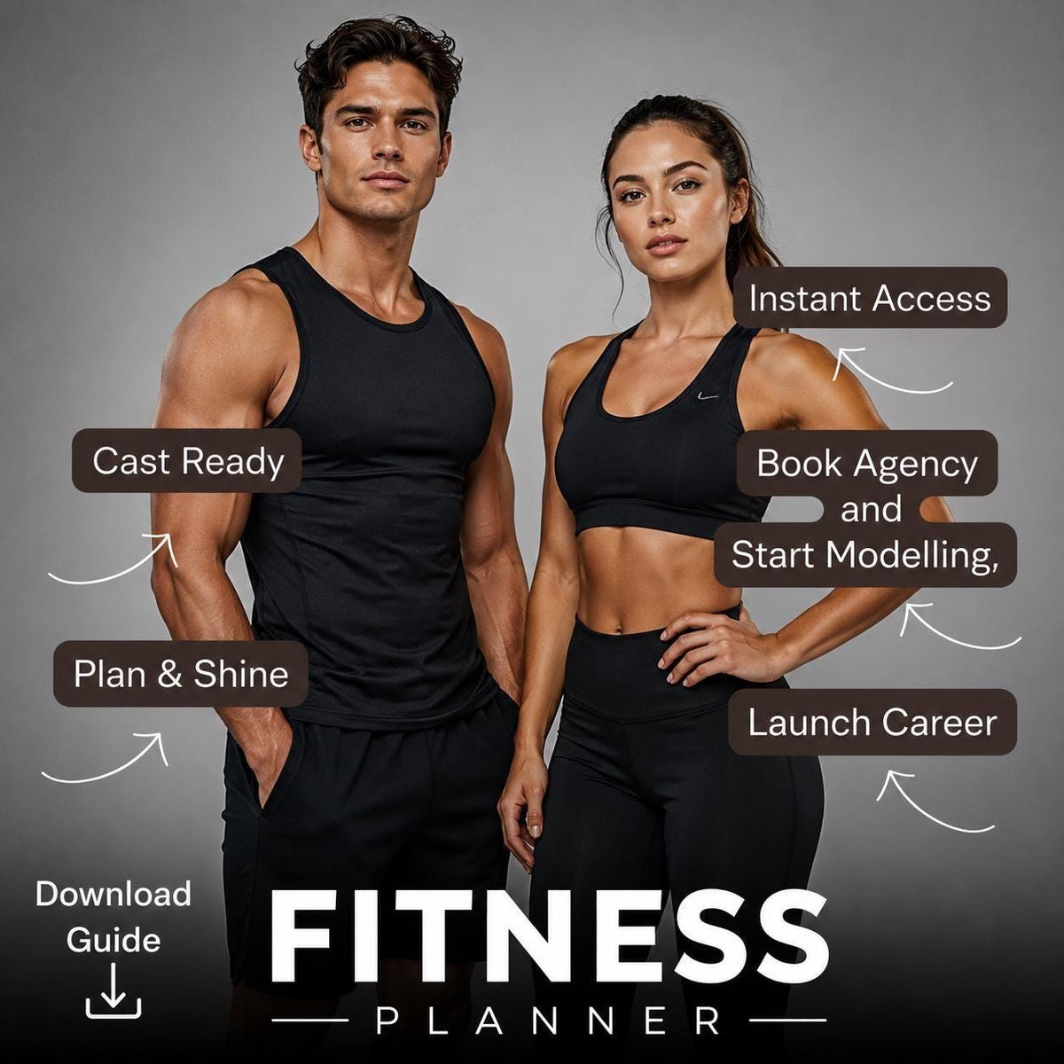 Fitness Modelling Workbook & Planner – UK, US, Abu Dhabi Gigs. Download and Apply. (Digital Download)