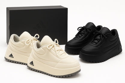 Adidas Puffy Boost Platform Sneakers – Cream White & Triple Black