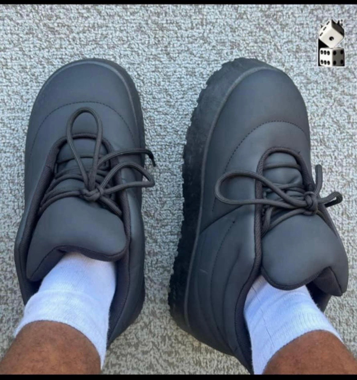 Adidas Puffy Boost Platform Sneakers – Cream White & Triple Black