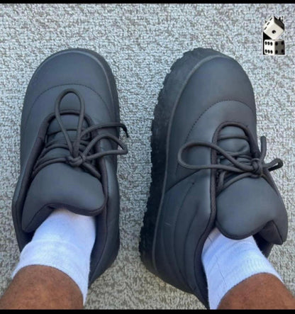 Adidas Puffy Boost Platform Sneakers – Cream White & Triple Black