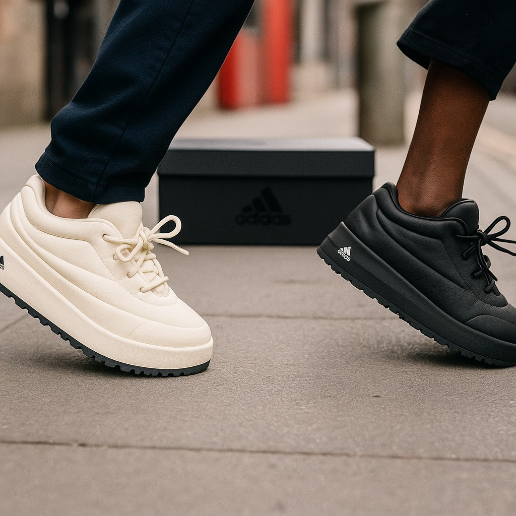 Adidas Puffy Boost Platform Sneakers – Cream White & Triple Black