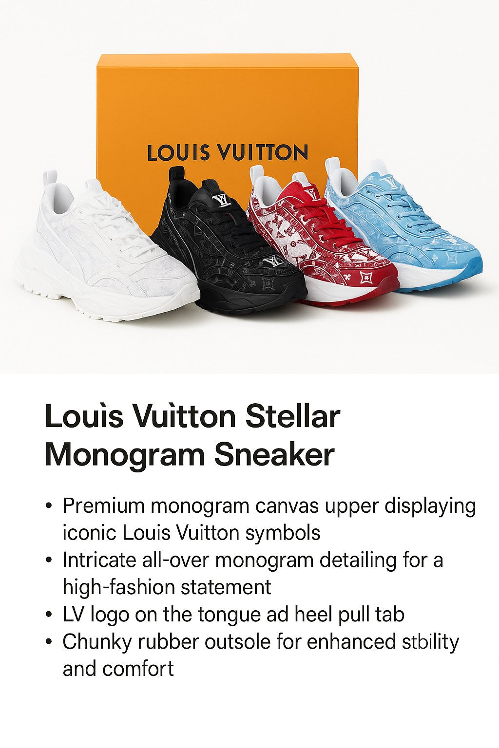 Louis Vuitton Archlight 2.0 Monogram Sneaker Pack – White, Black, Red & Blue