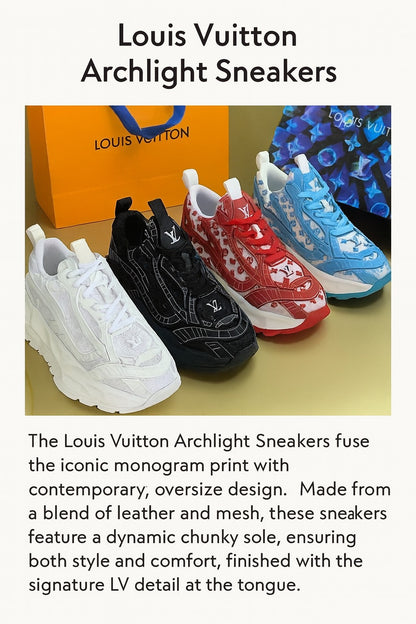 Louis Vuitton Archlight 2.0 Monogram Sneaker Pack – White, Black, Red & Blue