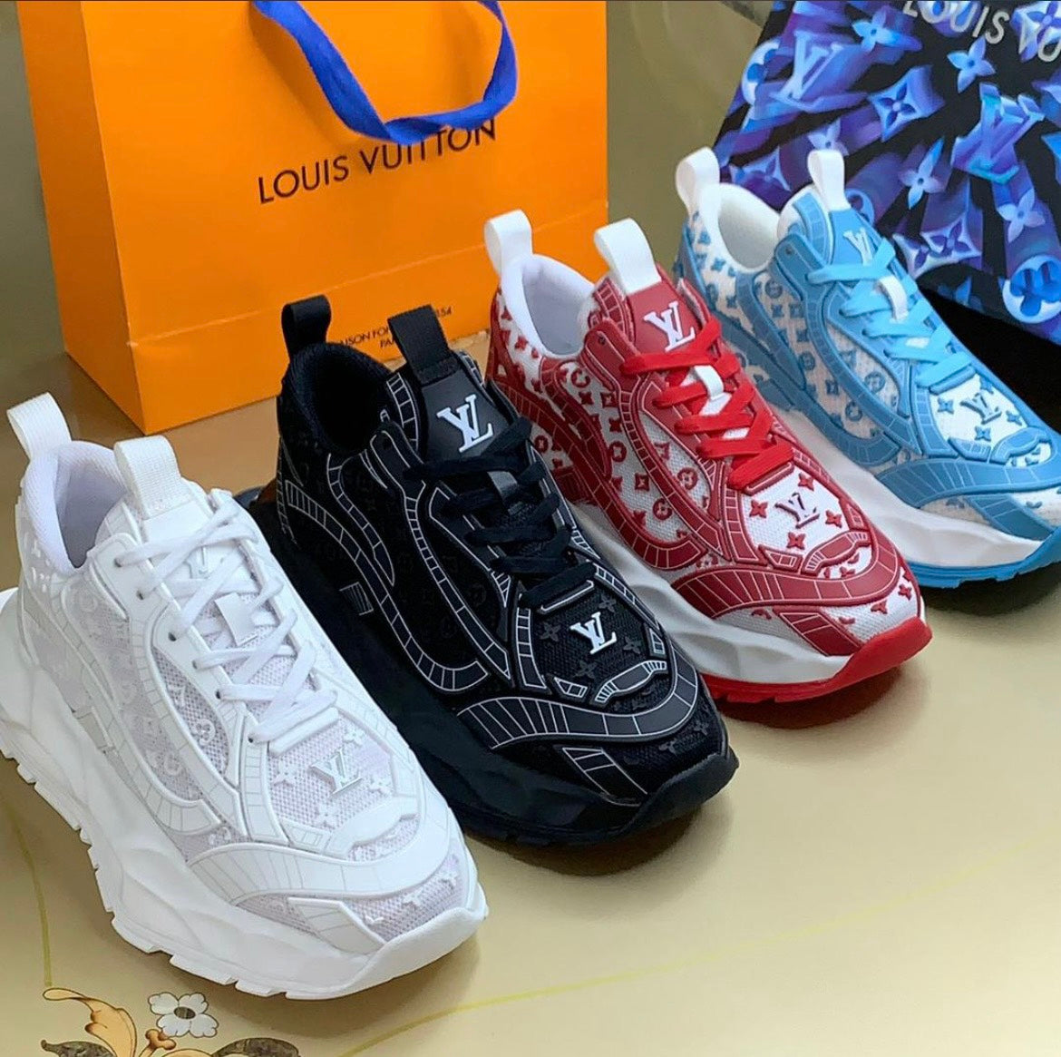 Louis Vuitton Archlight 2.0 Monogram Sneaker Pack – White, Black, Red & Blue