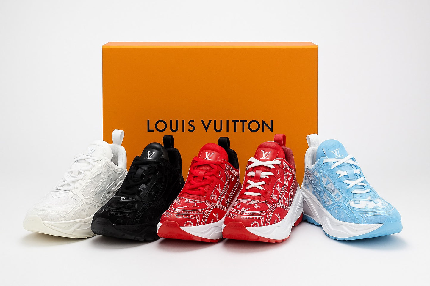Louis Vuitton Archlight 2.0 Monogram Sneaker Pack – White, Black, Red & Blue