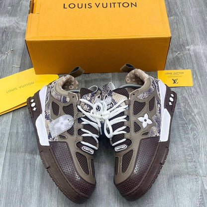 Louis Vuitton Trainer Sneaker “Python Monogram Brown”
