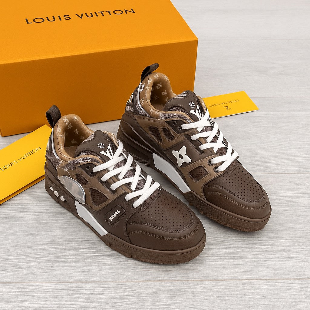 Louis Vuitton Trainer Sneaker “Python Monogram Brown”