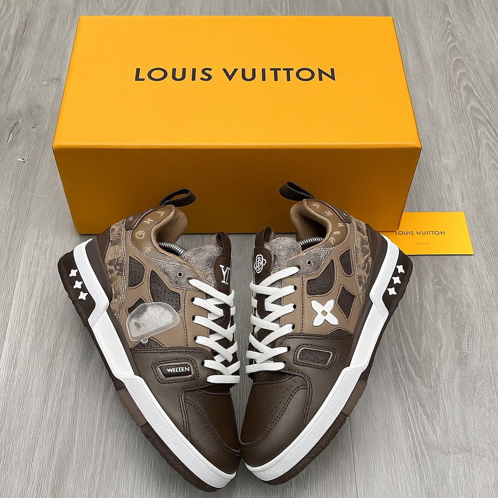 Louis Vuitton Trainer Sneaker “Python Monogram Brown”