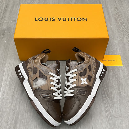 Louis Vuitton Trainer Sneaker “Python Monogram Brown”