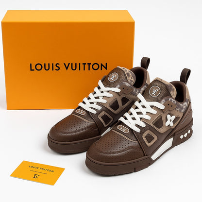 Louis Vuitton Trainer Sneaker “Python Monogram Brown”