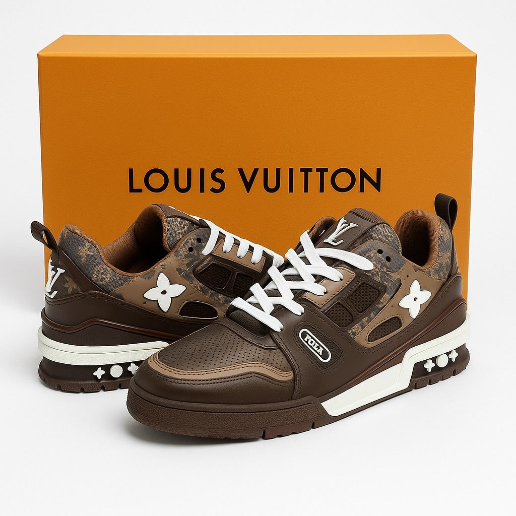 Louis Vuitton Trainer Sneaker “Python Monogram Brown”