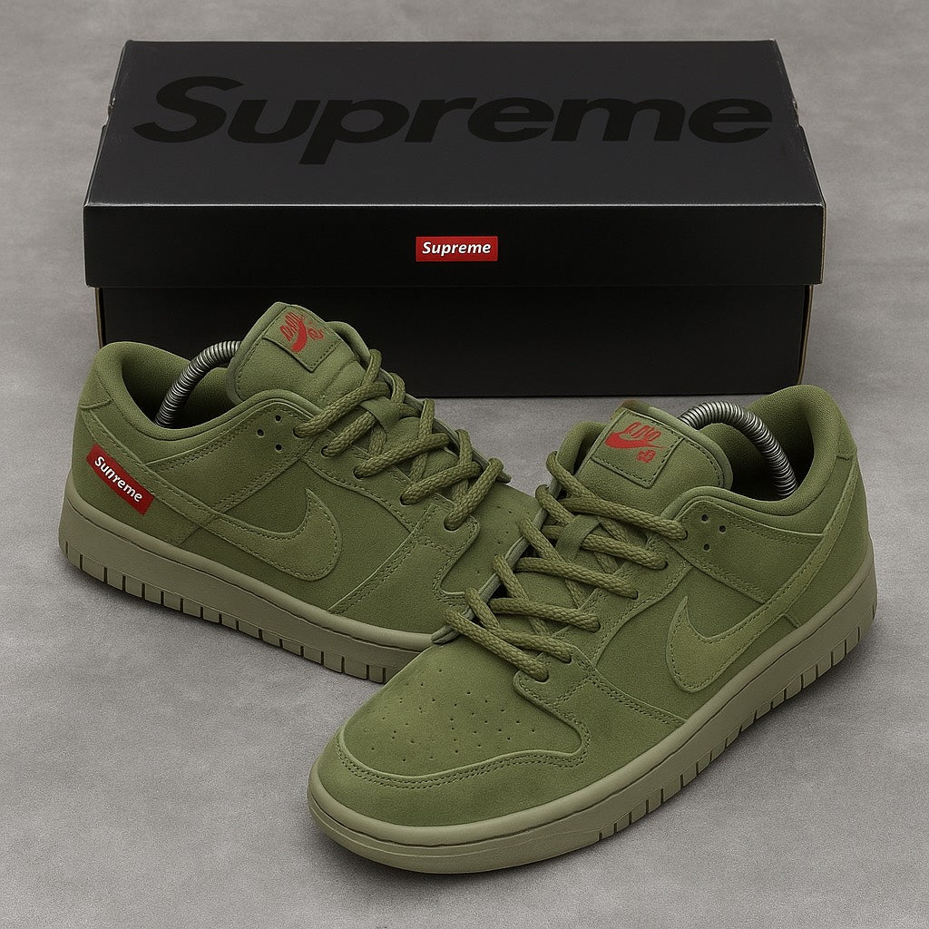 Nike SB Dunk Low x Supreme “Olive Suede”