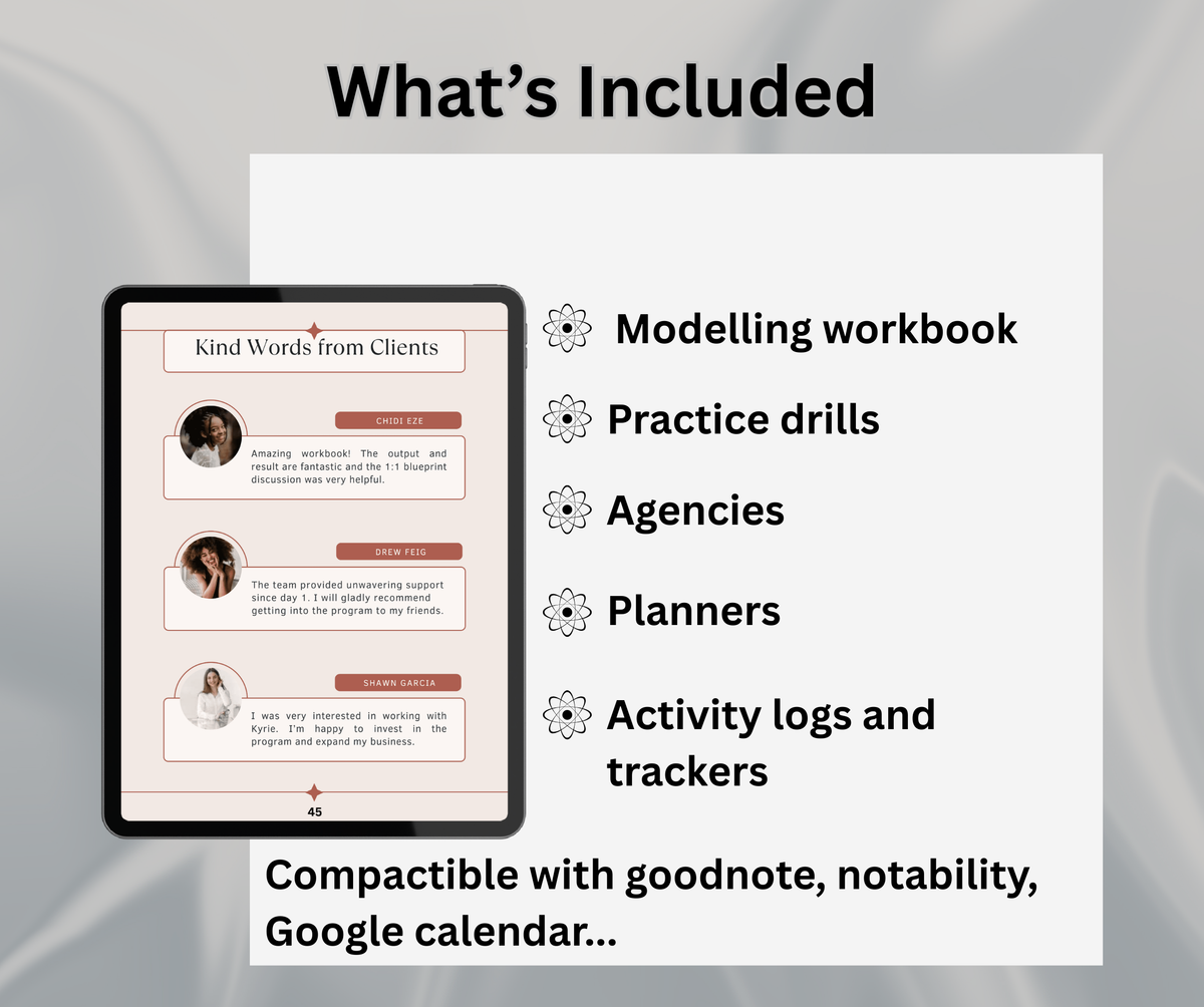 Fashion Modelling Workbook & Planner – Career Launch Guide. Download and Apply. (Digital Download)