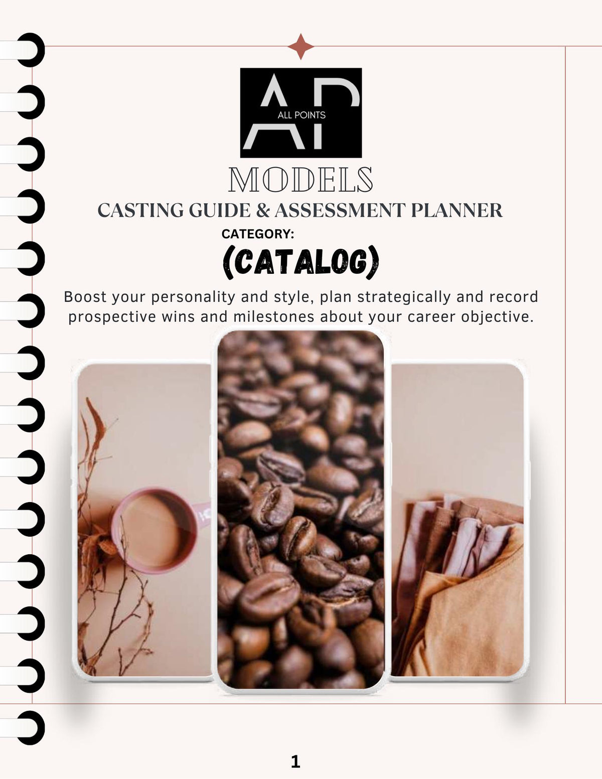 Catalog Modelling Workbook & Planner – Build Portfolio, Book Gigs. Download and Apply. (Digital Download)