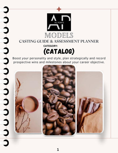 Catalog Modelling Workbook & Planner – Build Portfolio, Book Gigs. Download and Apply. (Digital Download)