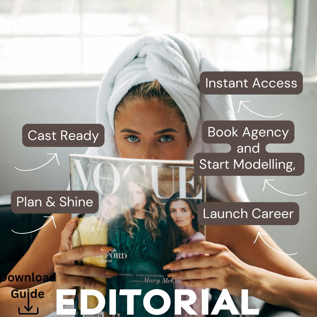 Editorial Modelling Workbook & Creative Direction Planner. Download and Apply. (Digital Download)