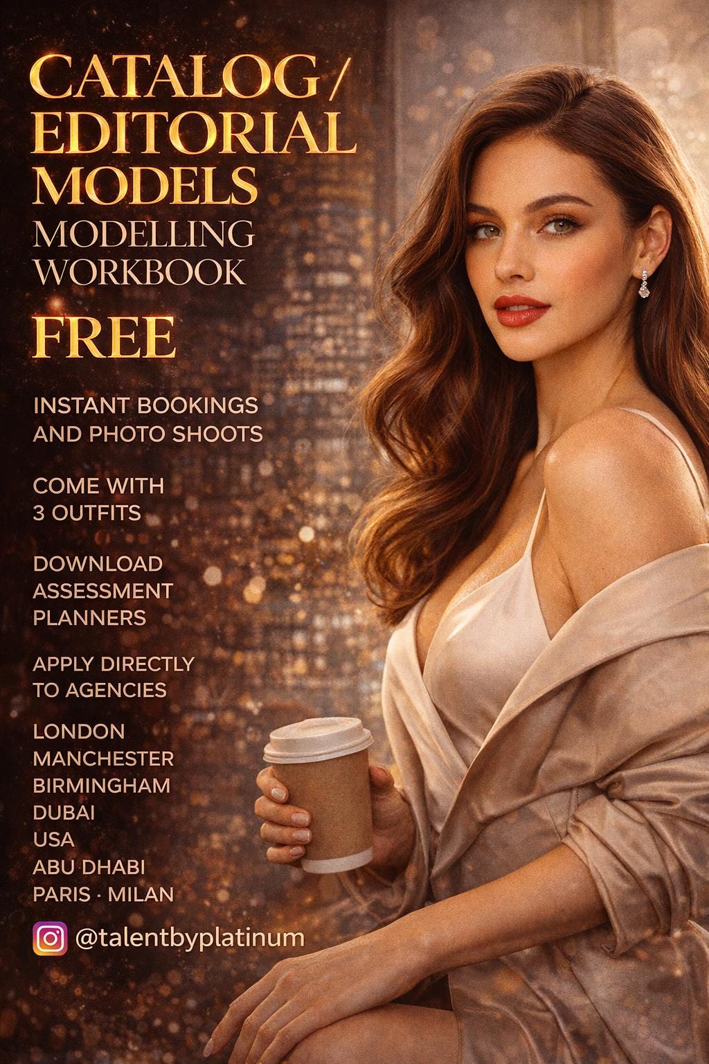 Catalog Modelling Workbook & Planner – Build Portfolio, Book Gigs. Download and Apply. (Digital Download)
