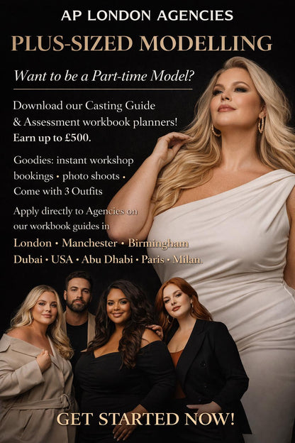 AP Plus-sized Modelling Workbook - Download, Apply and land commercial Gigs UK, US, Abu Dhabi