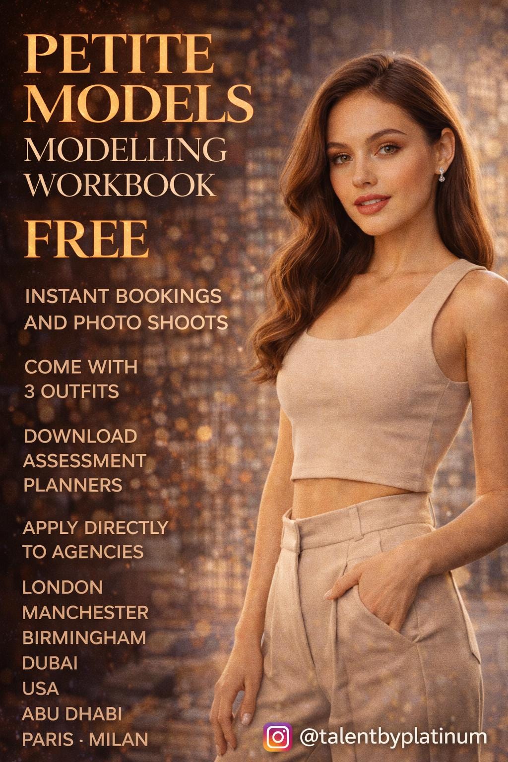 Petite Modelling Workbook & Planner – Career Guide. Download and Apply. (Digital Download)