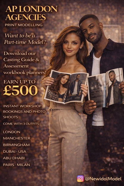 Editorial Modelling Workbook & Creative Direction Planner. Download and Apply. (Digital Download)