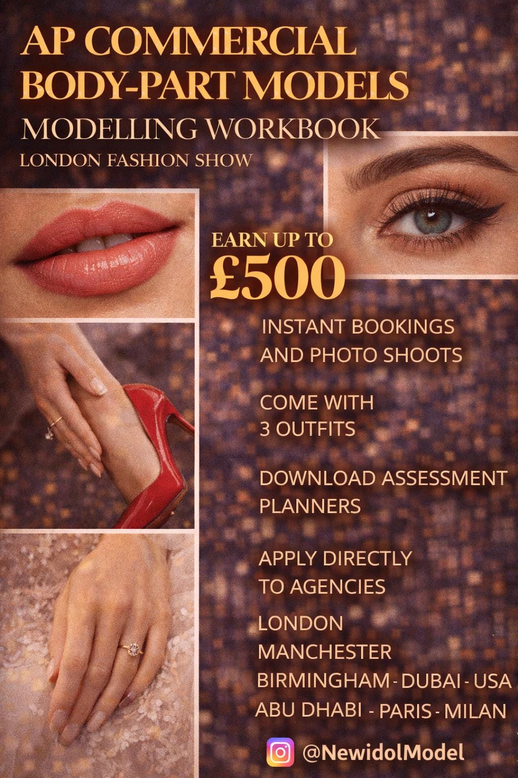 Body Part Modelling Workbook – Portfolio Planner for Commercial Gigs. Download and Apply. (Digital Download)